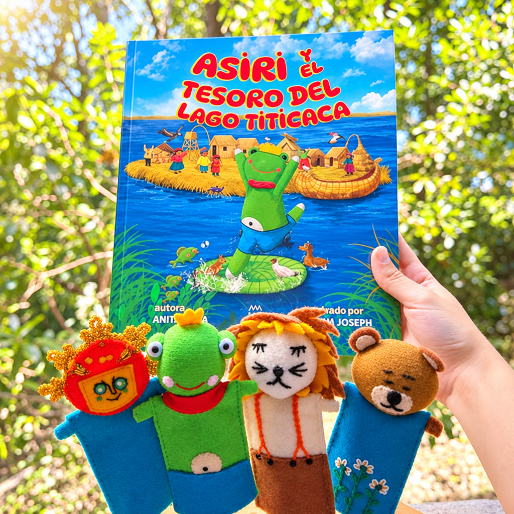 Handcrafted Felt Finger Puppets Set – Asiri™, Wari, Ukuku & Apu | Set of 4