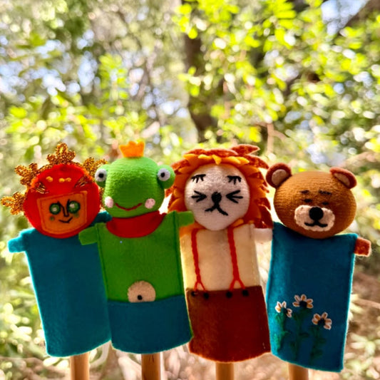 Handcrafted Felt Finger Puppets Set – Asiri™, Wari, Ukuku & Apu | Set of 4