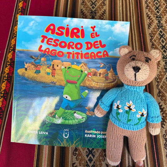 Ukuku Handmade Bear Doll + Storybook Spanish – “Asiri™ y El Tesoro del Lago Titicaca” Collection