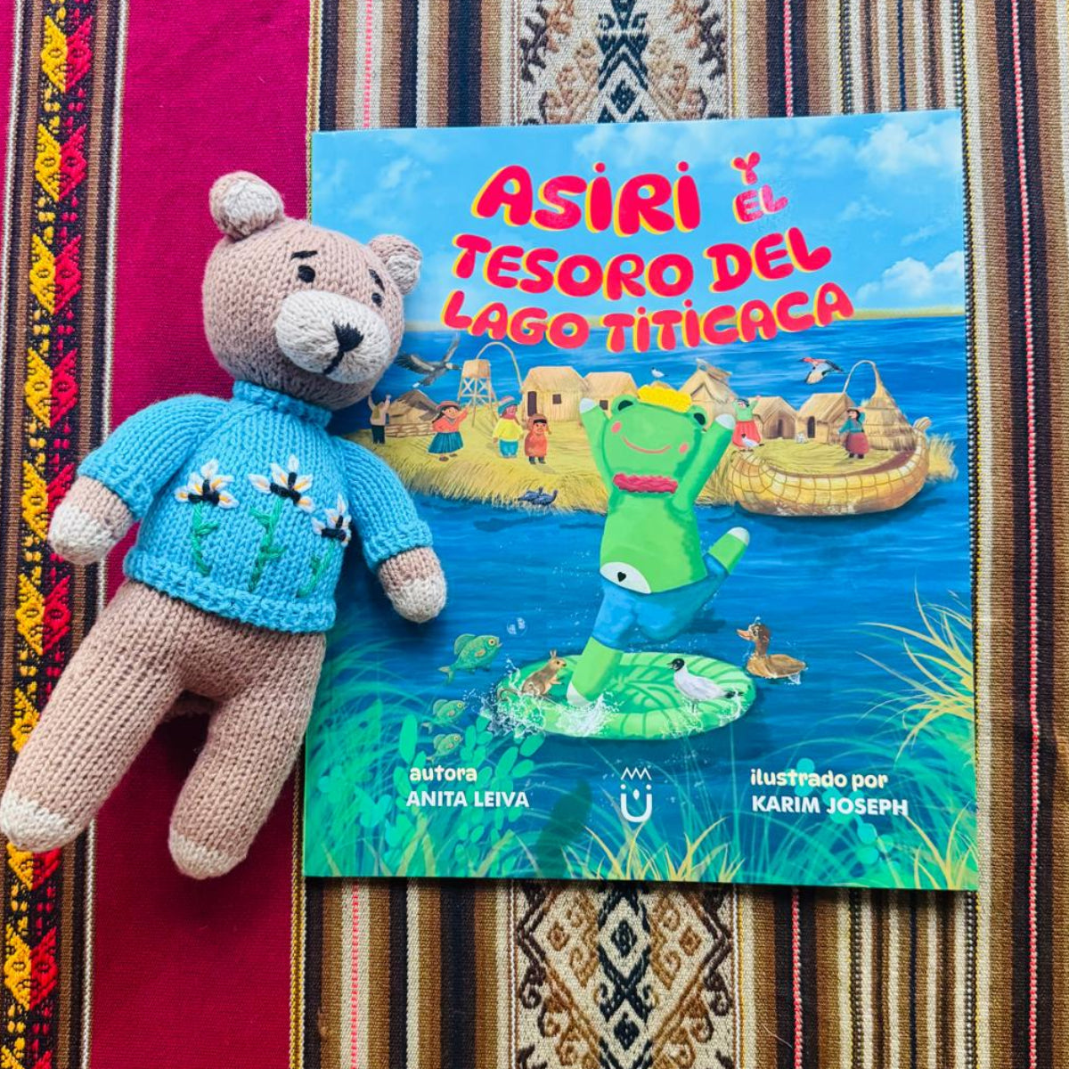 Ukuku™ Handcrafted Bear Doll + Children's Picture Book Gift Set | English or Spanish